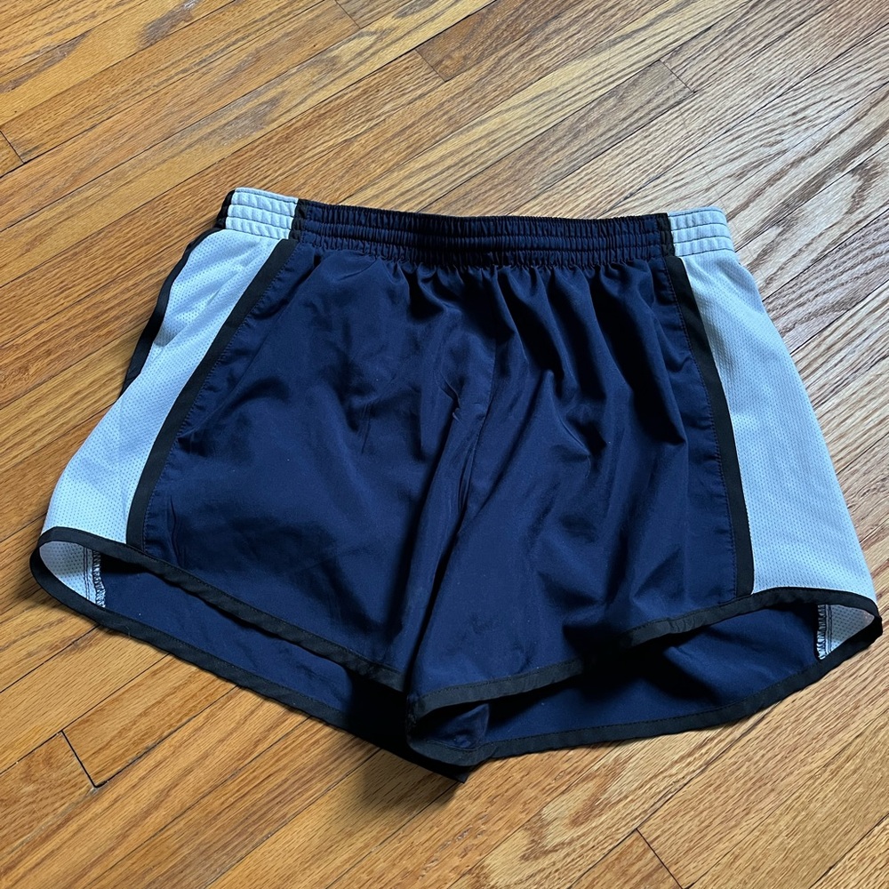 Blue and White Athletic Shorts